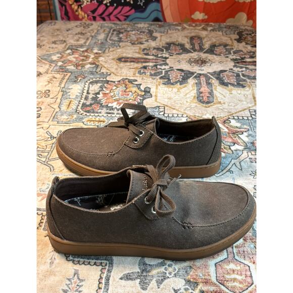 LL Bean Men's Canvas Slip On Shoes Outdoor Camping Moccasins Brown Size 8.5 - Picture 8 of 9